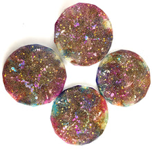 Load image into Gallery viewer, Rhombus Shaped Coasters in Kaleidascope Glitter
