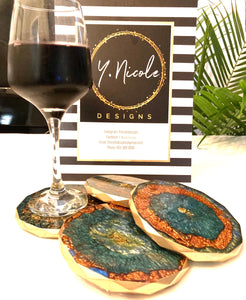 Rhombus Edge Multi Colored Coasters