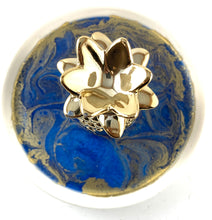 Load image into Gallery viewer, Pineapple Trinket Dish in Blues and Gold
