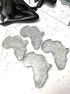 Glitzy Glam African Shaped Coasters