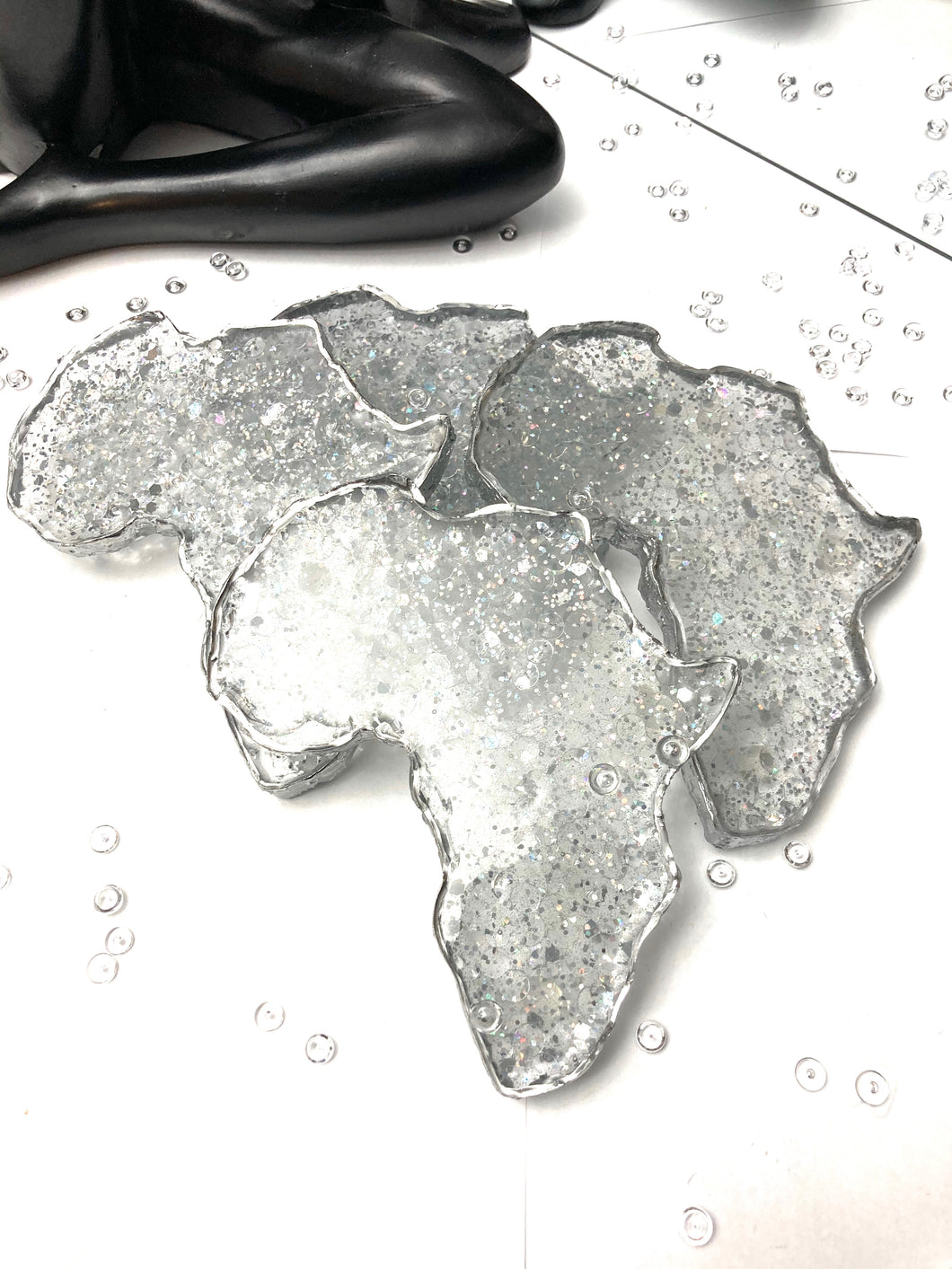 Glitzy Glam African Shaped Coasters