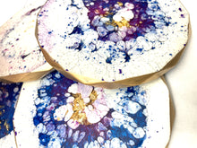 Load image into Gallery viewer, Rhombus Shaped Coasters  Multi Colored with Gold Trim and Accents
